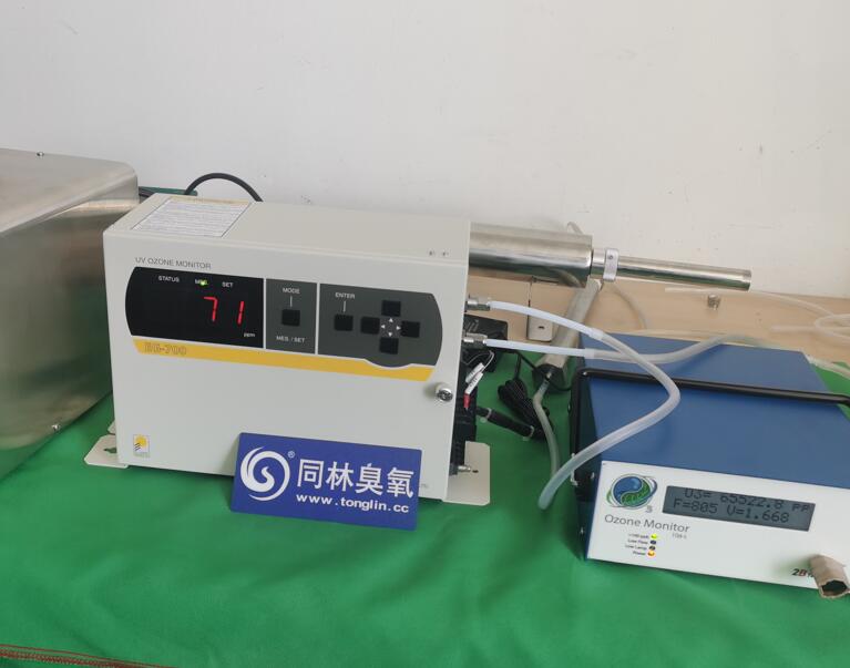 美國2B臭氧檢測儀與日本EG-700E檢測儀測試現場